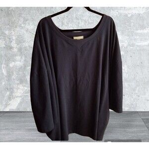 Women's Sweatshirt Style Top Size 5X Classic Navy Blue Woman Within Plus